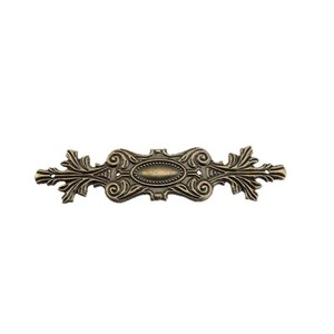 Bande de bordure en alliage Chengyu 100x23mm, bronze antique, bordure forgée pour caisses en bois - Product Image 1