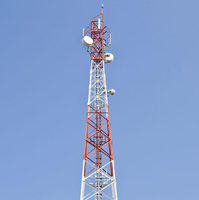 Mât d'antenne micro-ondes à 3 pieds en treillis d'acier pour télécommunications 4G longue portée, excellent pour les tours de téléphonie mobile et les stations radio BTS