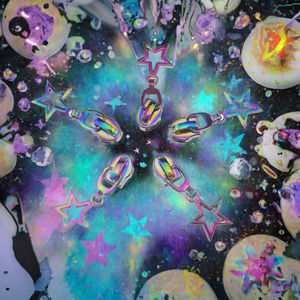 Poignées en alliage de zinc H1005 Rainbow Star sans verrouillage pour # 5 fermetures éclair en nylon avec tailles personnalisées - Product Image 3