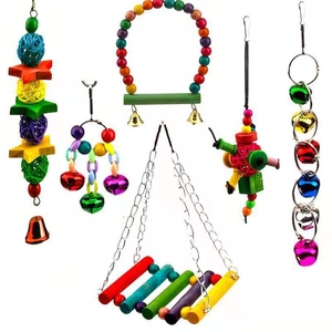 6 Pack <strong>Parrot</strong> <strong>Toy</strong> Set Bird <strong>Toys</strong> Swing Colorful Beads Bells Bird Products Hanging <strong>Toys</strong>