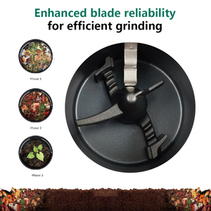 Koeda 3L hộ gia đình Điện chất thải thực phẩm disposer 1000g carbon lọc mùi kiểm soát thép không gỉ 3 lưỡi thiết kế máy rửa chén an toàn - Product Image 6