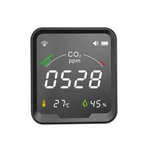 와이파이 Tuya 스마트 CO2 감지기 3 1 이산화탄소 감지기 공기 품질 모니터 온도 습도 공기 테스터 알람 시계