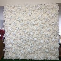 Fleurs de mariage plantes suspendues décoration de mariage 40*60 soie fleur Rose toile de fond mur fleur mur
