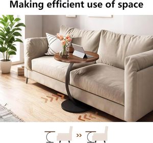 Simple Mini Round Side <b>Table</b> for Living Room and Dining for <b>Small</b> Home and Apartment Coffee <b>Table</b> with Bed a Few Corners - Product Image 3
