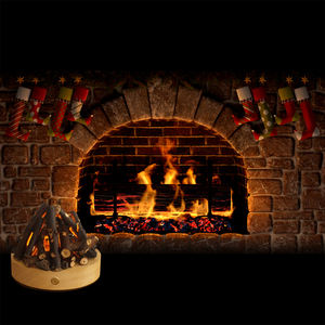 Decorazione albero lampada da tavolo in legno rumore bianco USB lampada Touch da comodino ricaricabile con batteria - Product Image 5