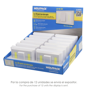 Torcia a LED / Luci da parete/armadio, alimentate a batteria (4 AAA) 250 lumen (montaggio tramite adesivo, magnete o viti) - Product Image 6