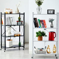 Étagère de rangement pliable moderne sans assemblage, multi-niveaux, écologique, multifonctionnelle, pour cuisine, salle à manger, hôtel, salon