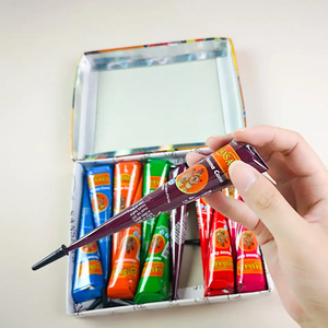 Coni henné indiani di henné verde rosso marrone 10 <span class=keywords><strong>colori</strong></span> matrimonio henné amichevole per la pelle pacchetto basato su piante personalizzare accetta - Product Image 4