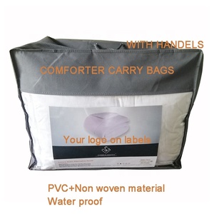 Tùy Chỉnh Không Dệt PVC Rõ Ràng Dây Kéo Quilt Túi Lưu Trữ Duvet Gối Carry Bag Với Xử Lý - Product Image 2