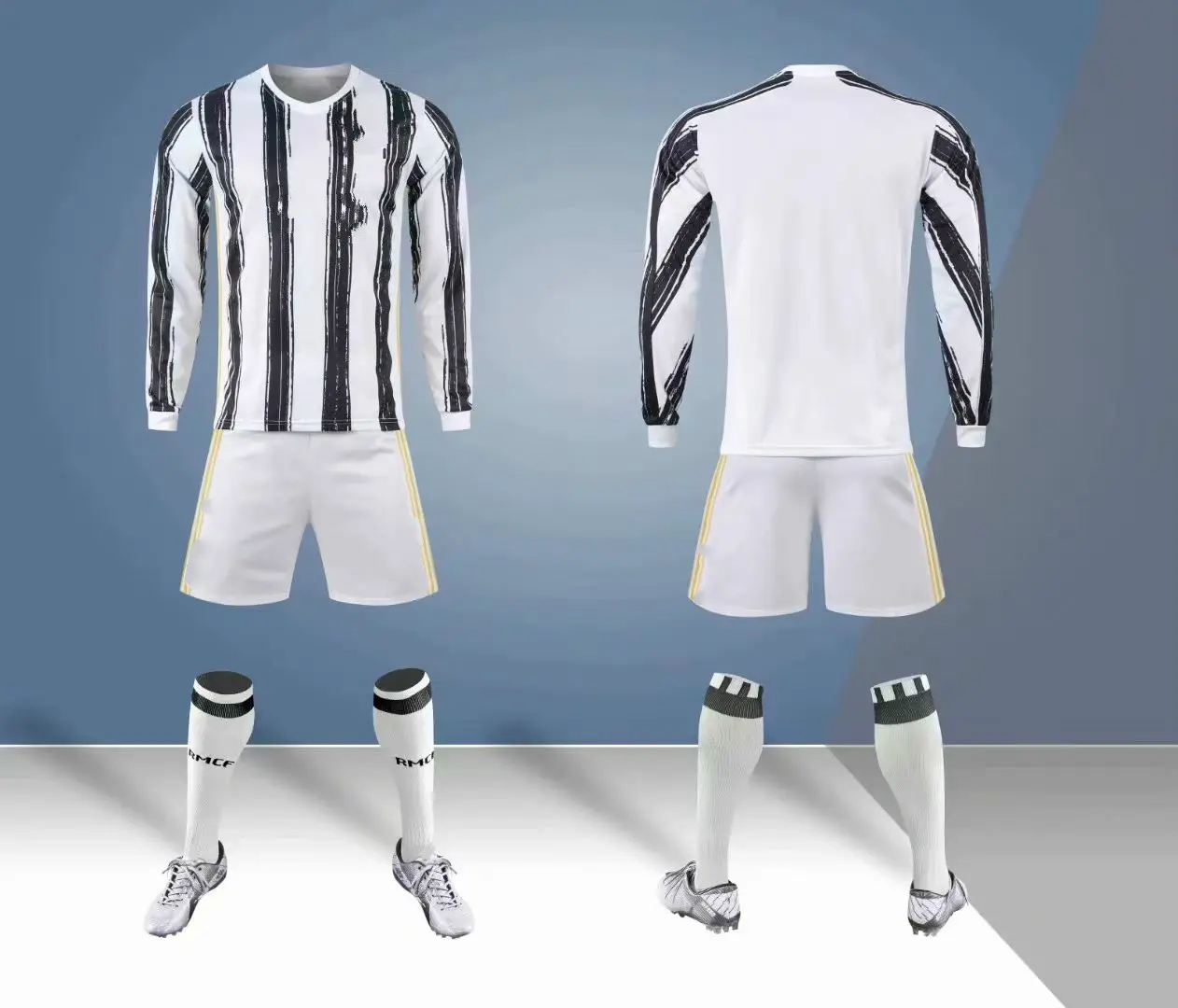 Details about   GTM Sportswear White with Black Stripe Short Sleeve Football Uniform Jersey 