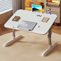 Table d'ordinateur pliable en bois anti-dérapante pour dortoir, table de lit en aggloméré