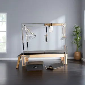 Atacado Profissional Indoor Fitness Equipment Maple Alta Qualidade Reformer Cadillac Camas Elevadas com Trapézio Completo