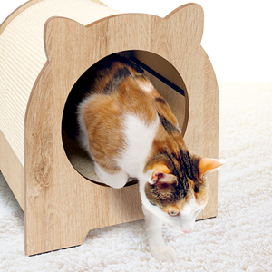 2025 Cama grande moderna para gatos con escondite de madera MDF, el mejor <span class=keywords><strong>juguete</strong></span> de cama rascadora para gatos de Sisal para gatitos, Idea de regalo de Navidad - Product Image 5