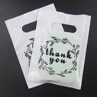 Sacs de courses en plastique personnalisés avec poignée découpée, sacs en plastique LDPE HDPE durables pour petites entreprises