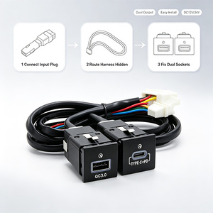 Módulo de Carga <span class=keywords><strong>R</strong></span>ápida Plug & Play QC3.0 PD con Puerto USB para VW Golf MK5 MK6 <span class=keywords><strong>R</strong></span>-<span class=keywords><strong>Line</strong></span> Touran 2006-2015, Mejora Interior - Product Image 4