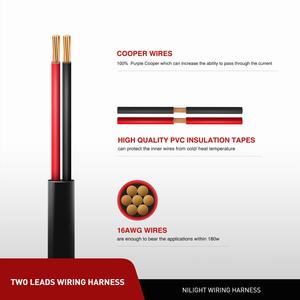 适用于 <span class=keywords><strong>2</strong></span> 件装 16 AWG 10 英尺 PVC 护套线束延长套件，适用于 LED 工作灯条、越野船照明灯 <span class=keywords><strong>2</strong></span> 年保修 - Product Image 3