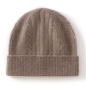 Gorro de Cachemira 100%, Gorro de Invierno para Clima Frío, Gorro de Punto Suave, Cálido, Moderno y Versátil, Gorro de Cachemira con Solapa - Product Image 1