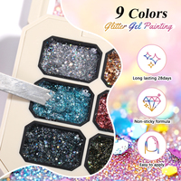 HONEY GIRL Salon Professionnel DIY Vernis à Ongles UV Ensemble Palette Neuf-Grille Palette Soak-Off Designer Français LED Platine Peinture Gel