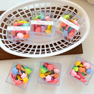 Fascette per <span class=keywords><strong>capelli</strong></span> colorate Candy knocker ball hair bobbles 1 scatola 10 pezzi supporto per coda di cavallo con palline per bambini - Product Image 4