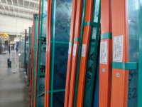 Etiqueta de PVC autoadhesiva THYK sin efecto fantasma, pH neutro, para vidrio, con líneas verticales para corte por chorro de aire, 80x50mm, 1000/rollo