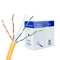 Nuevo cable de red LAN MX-STAR Cat6 UTP de 4 pares 26AWG CCA, certificado de alta velocidad, amarillo, caja de 305m, modelo 2026