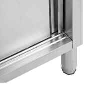 Peralatan Restoran GAOYA GYT21 304 OEM, Meja Kerja Dapur Komersial Modern Kabinet Stainless Steel dengan Pintu Geser Anti Cipratan