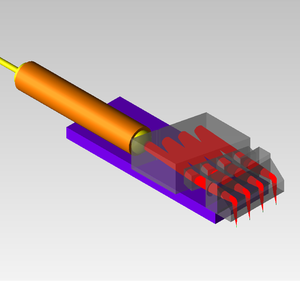 LWDM4 Demux Z-Block con Prisma de E/S, subensamblaje óptico pasivo del transceptor, bloque ROSA de paso 0,75 - Product Image 3