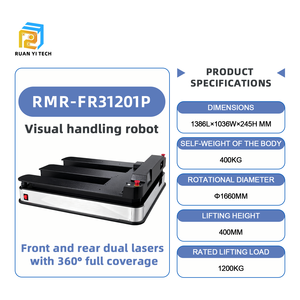 רובוט מלגזה להרמה Ruan Yi RMR-FR31201P Stealth בעל כושר הרמה של 1200 ק\"ג, ניווט לייזר, רוחב מזלגות ניתן להתאמה אישית, לוגיסטיקה תעשייתית מודרנית - Product Image 3