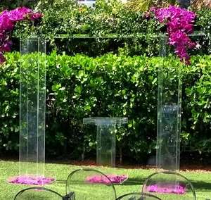 Chuppah e Baldacchino Nuziale <span class=keywords><strong>in</strong></span> Acrilico Bianco, Arco Mandap <span class=keywords><strong>in</strong></span> <span class=keywords><strong>Plexiglass</strong></span> Acrilico per Matrimoni - Product Image 4