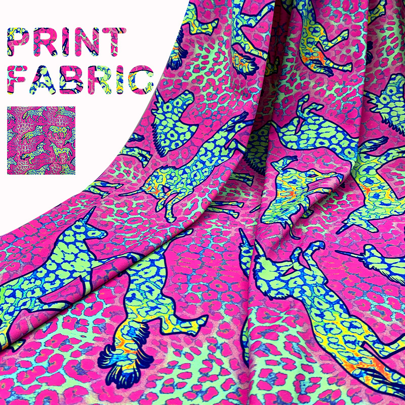 82 Nylon 18 Spandex 4 Way Stretch Spandex Custom Animal Designs Leopard Print Swimwear Fabric Wholesale