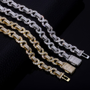 Collares Hip Hop de Plata 925 con Cadena Alternante de Baguette Infinito y Moissanita GRA VVS Iced Out, Hechos a Medida al por Mayor, Precio por Longitud - Product Image 3