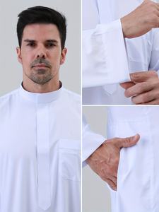 Túnicas árabes y túnicas Dishdasha para hombre, de lujo ligero, con cuello pequeño, elegantes y cómodas, con un gran confort en algodón. - Product Image 4