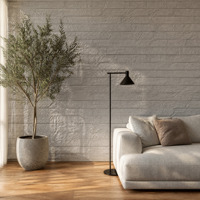 Nouveau Panneau Mural Décalé à Quatre Niveaux en Pierre Artificielle Effet Superposé 30mm PU Faux Roche 1200x600mm 2027