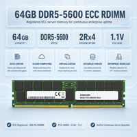 Mémoire serveur AD053260 64 Go DDR5-5600 ECC 288 broches RDIMM 2Rx4 CL46 pour centre de données défini par logiciel, fourniture OEM