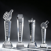 Plaque Maker Sports Music Competition Memorial Recognition Trophée de cristal bon marché Trophée de verre Bloc de cristal clair personnalisé