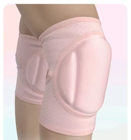 Éponge épaisse antidérapante Beige/noir Pole Dance Grip collant Silicone genouillères Compression ouverture conception danse éponge genouillères
