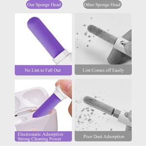 Kit de nettoyage pour écouteurs Bluetooth pour <span class=keywords><strong>Airpods</strong></span> Pro 1 2 3, stylo de nettoyage pour étui d'écouteurs, brosse, outils pour Samsung Xiaomi <span class=keywords><strong>Airdots</strong></span> Huawei - Product Image 5