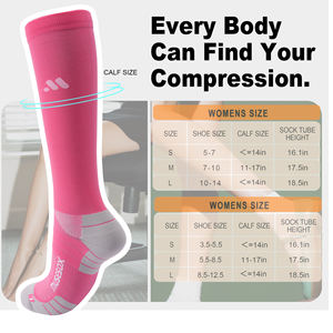 Custom Knie Hoge 20-30mmhg Sport Compressie Sokken Ademend Vermogen Gepersonaliseerde Compressie Sokken - Product Image 5