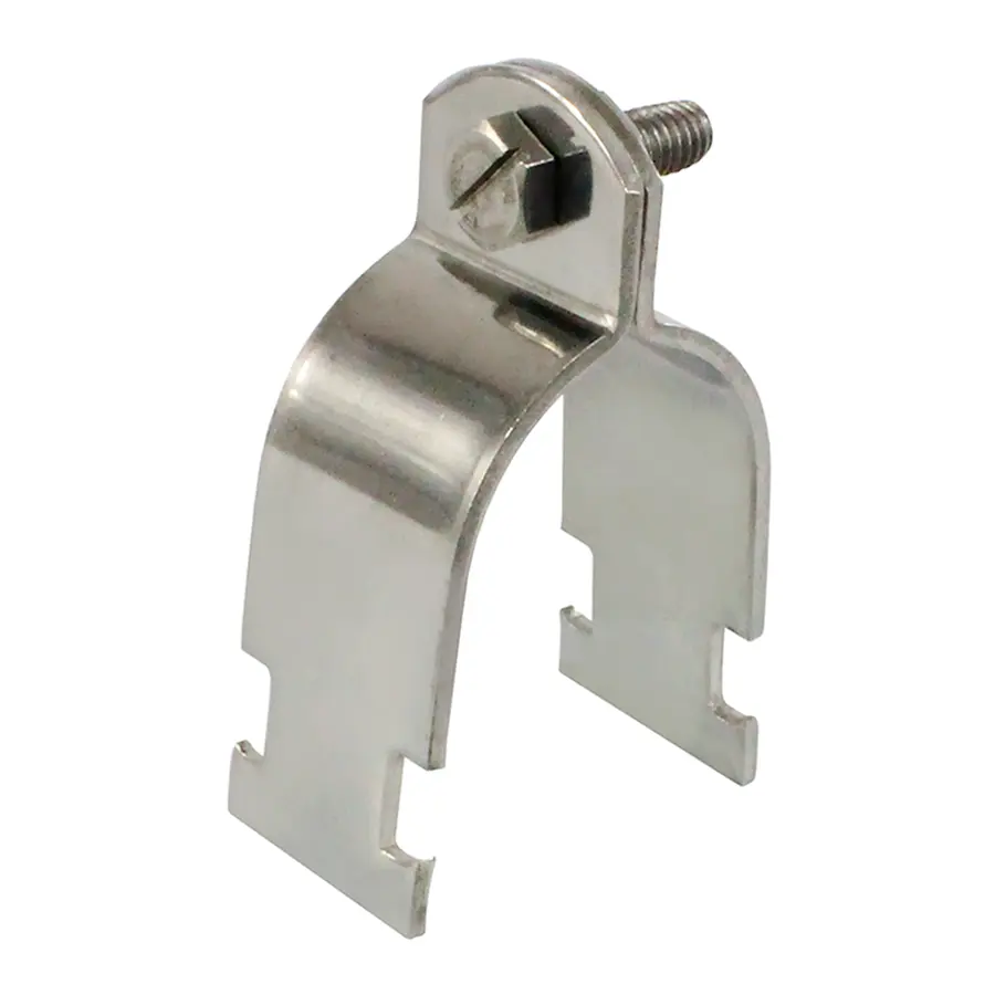 Galvanized Steel 3" Heavy Duty Suspension Cable Pull Clamp Structing Channel Pipe Clamp