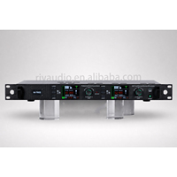Sistema de Micrófono Inalámbrico de Doble Canal M-7602 con Pantalla TFT y Soporte OLED para Micrófono de Mano, Antena Externa para Escenario y Discursos