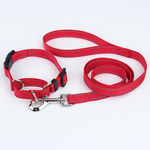 Heavy Duty Durable Reflective <strong>Nylon</strong> Pet Leash <strong>Dog</strong> Lead and <strong>Collar</strong> <strong>Nylon</strong> - Product Image 2