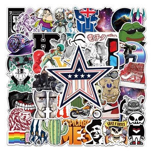 50 pièces haute qualité ordinateur portable <span class=keywords><strong>Manga</strong></span> dessin animé autocollants impression étanche PVC à la mode <span class=keywords><strong>miroir</strong></span> autocollant - Product Image 1