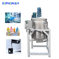 SOPHON 500L/1000L Cuve de mélange et d'agitation en acier inoxydable 304 pour produits chimiques, avec agitateur, fonction homogénéisation, dispersion et chauffage de liquides