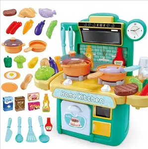 Jogo de cozinha educacional popular para crianças, brinquedo infantil de corte de comida e legumes para cozinha