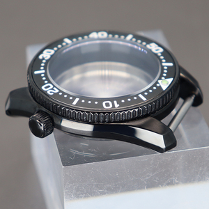 Boîtier de montre noir modifié <span class=keywords><strong>Seiko</strong></span> SPB185/SPB187J1 <span class=keywords><strong>Mod</strong></span> SKX pièces Fit NH35 NH36 mouvement 28.5mm cadran verre saphir - Product Image 2