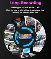 Nueva pantalla táctil de 11,3 "Carplay Android Pantalla automática con cámaras delanteras y traseras 5K + 1080P Grabación en bucle WiFi y conexión de tarjeta SD