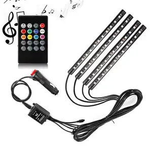 Music control auto led lighting system car interior atmosphere led strip lights car led