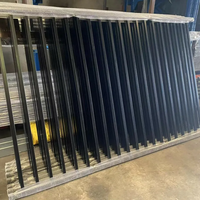 Venta al por mayor galvanizado 6ftx8ft tubo de metal anti-óxido de seguridad valla de acero para piscina paneles al aire libre cerca de hierro superior plana