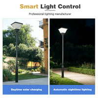 Lampe de jardin LED solaire et à piles IP65 12W/20W pour patio, terrasse, allée et passage