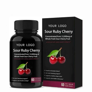 Cápsulas de Extracto de Cereza Vegano de Marca Privada OEM, Sin GMO, Totalmente Natural, Favorece la Comodidad de las Articulaciones, la Calidad del Sueño y la Recuperación Muscular - Product Image 1